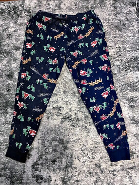 Old Navy Match The Fam Holiday Flannel Jogger Pajama Pants Men's Large Tall